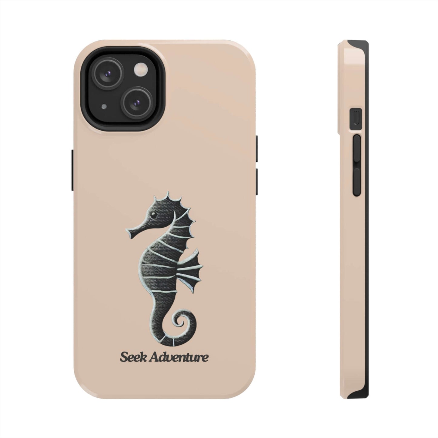 Black Seahorse - Tough Phone Case Printify