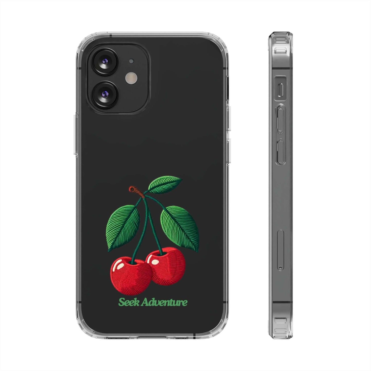 Two Cherries - Clear Case - Phone Case by Seek Adventure | Seek Adventure'