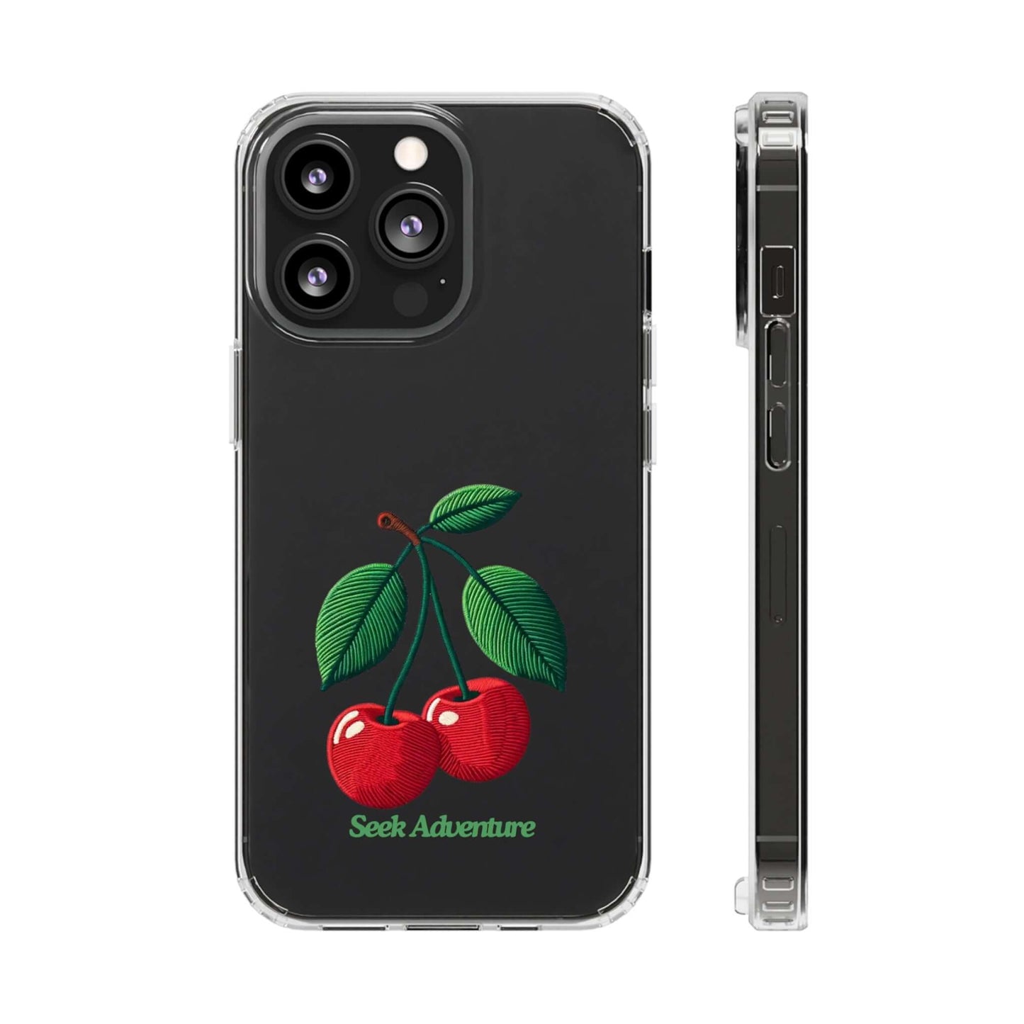 Two Cherries - Clear Case - Phone Case by Seek Adventure | Seek Adventure'