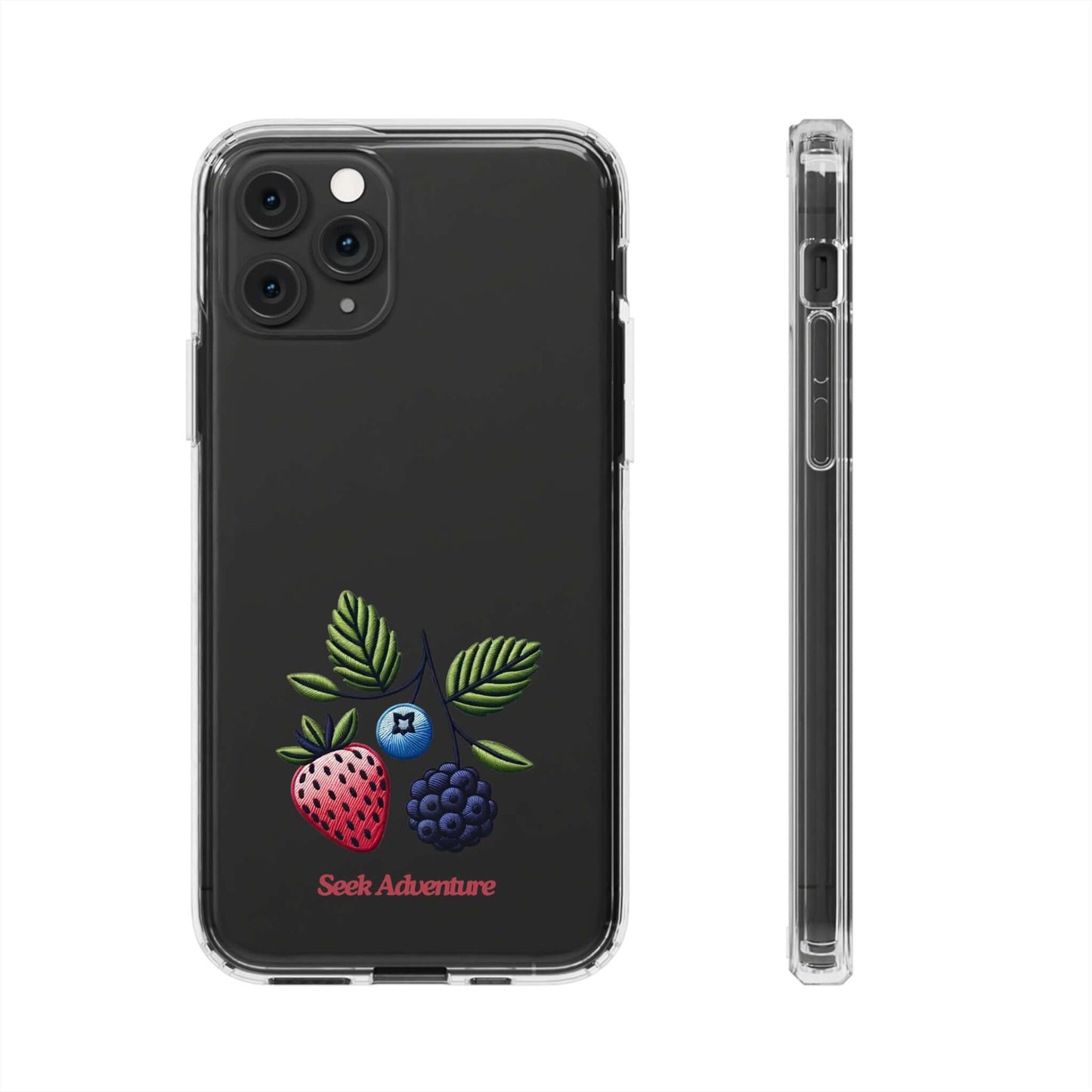 Strawberry, Blueberry, and Blackberry - Clear Case - Phone Case by Seek Adventure | Seek Adventure'