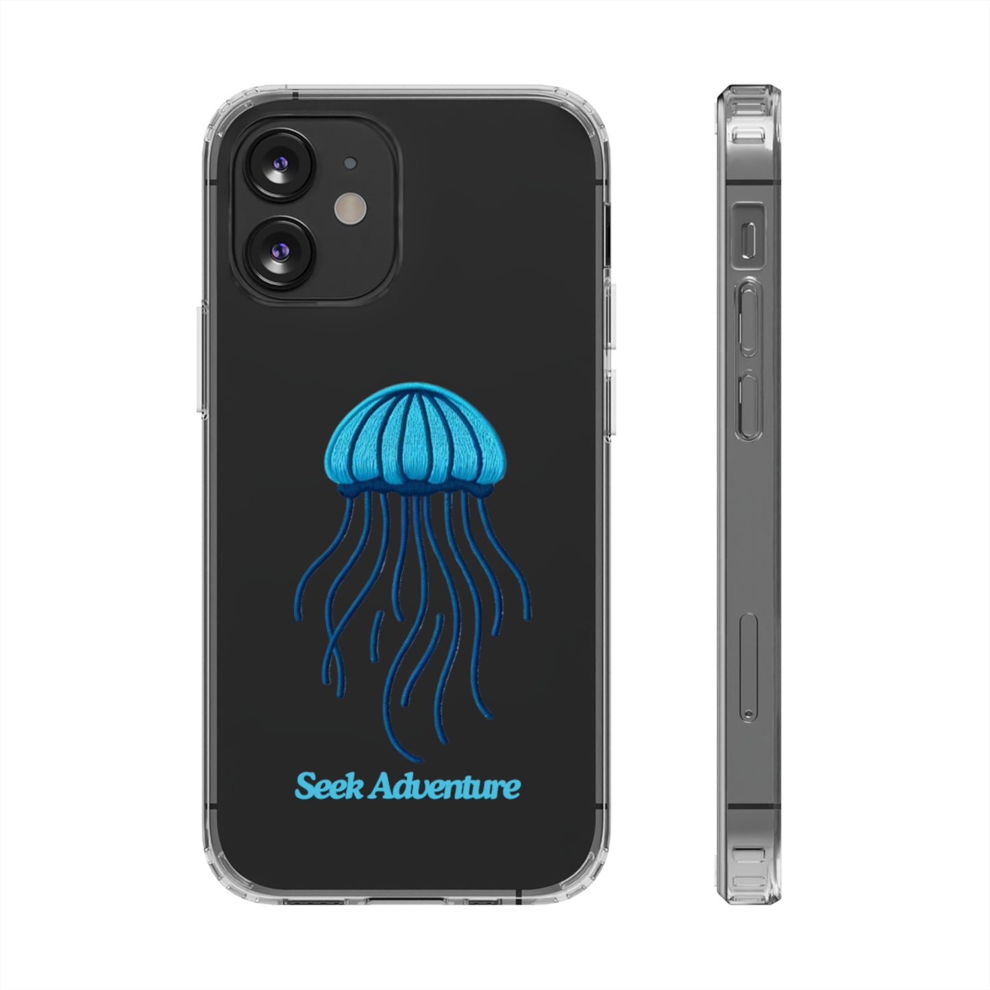 Blue Ocean Jellyfish - Clear Case - Phone Case by Seek Adventure | Seek Adventure'