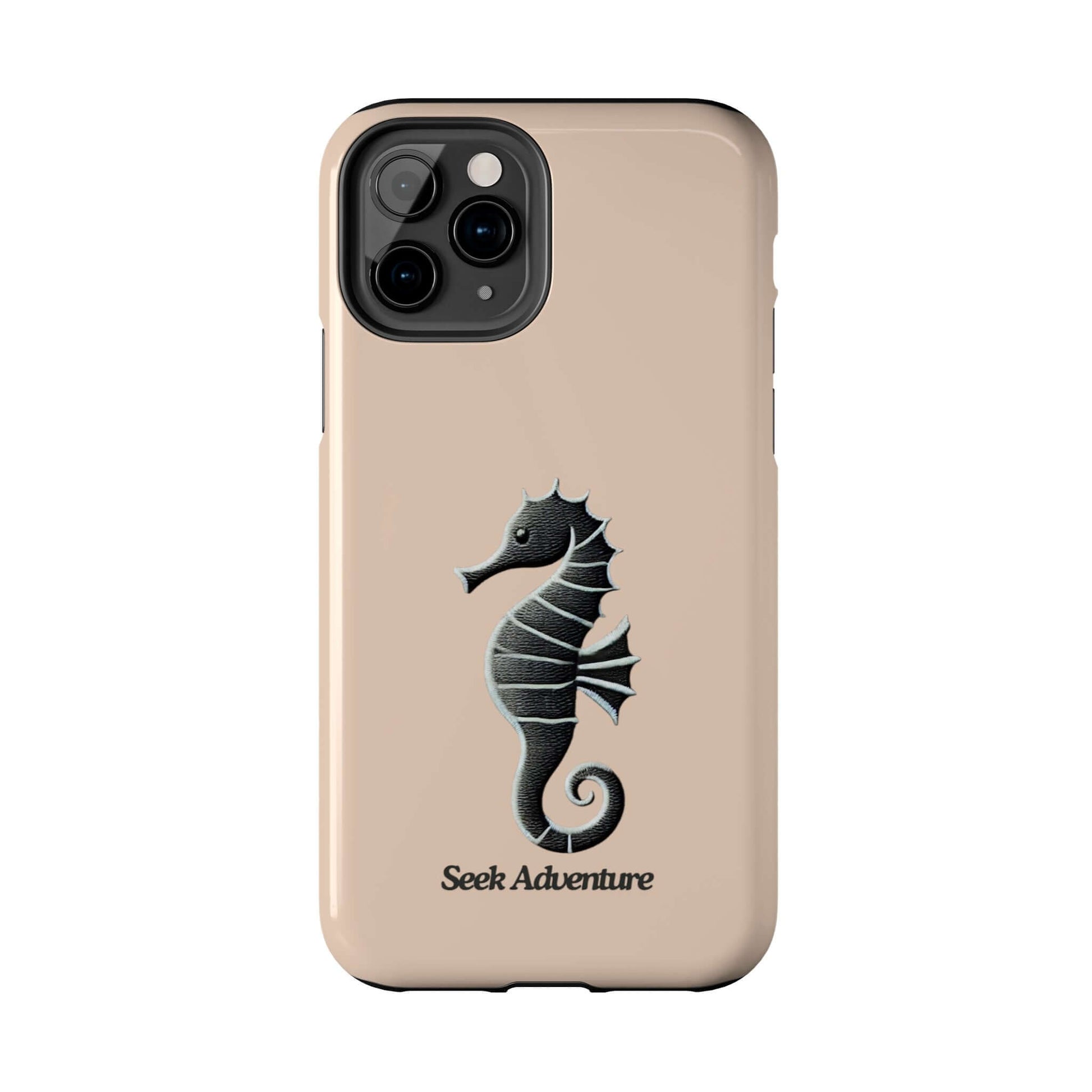 Black Seahorse - Tough Phone Case Printify