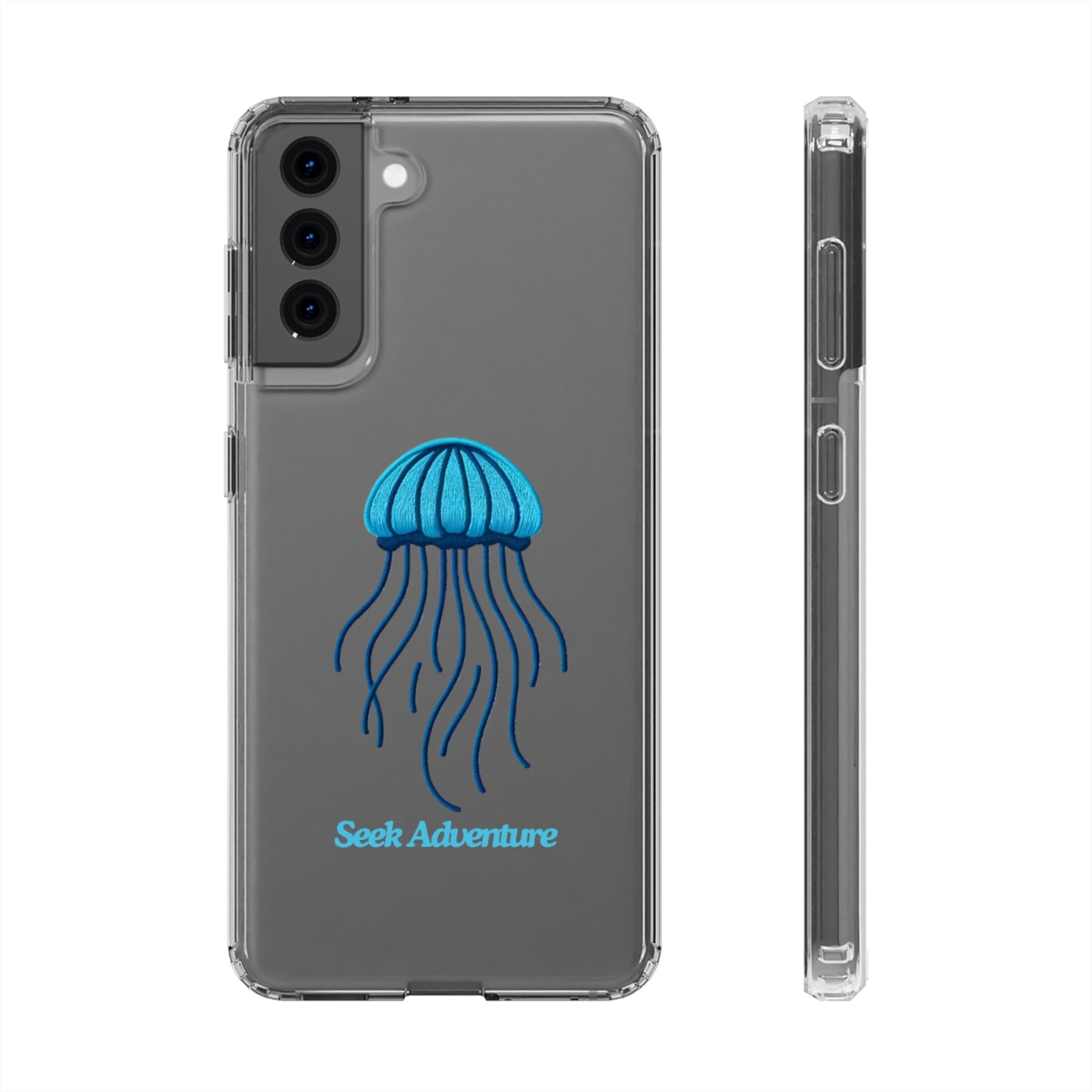 Blue Ocean Jellyfish - Clear Case - Phone Case by Seek Adventure | Seek Adventure'