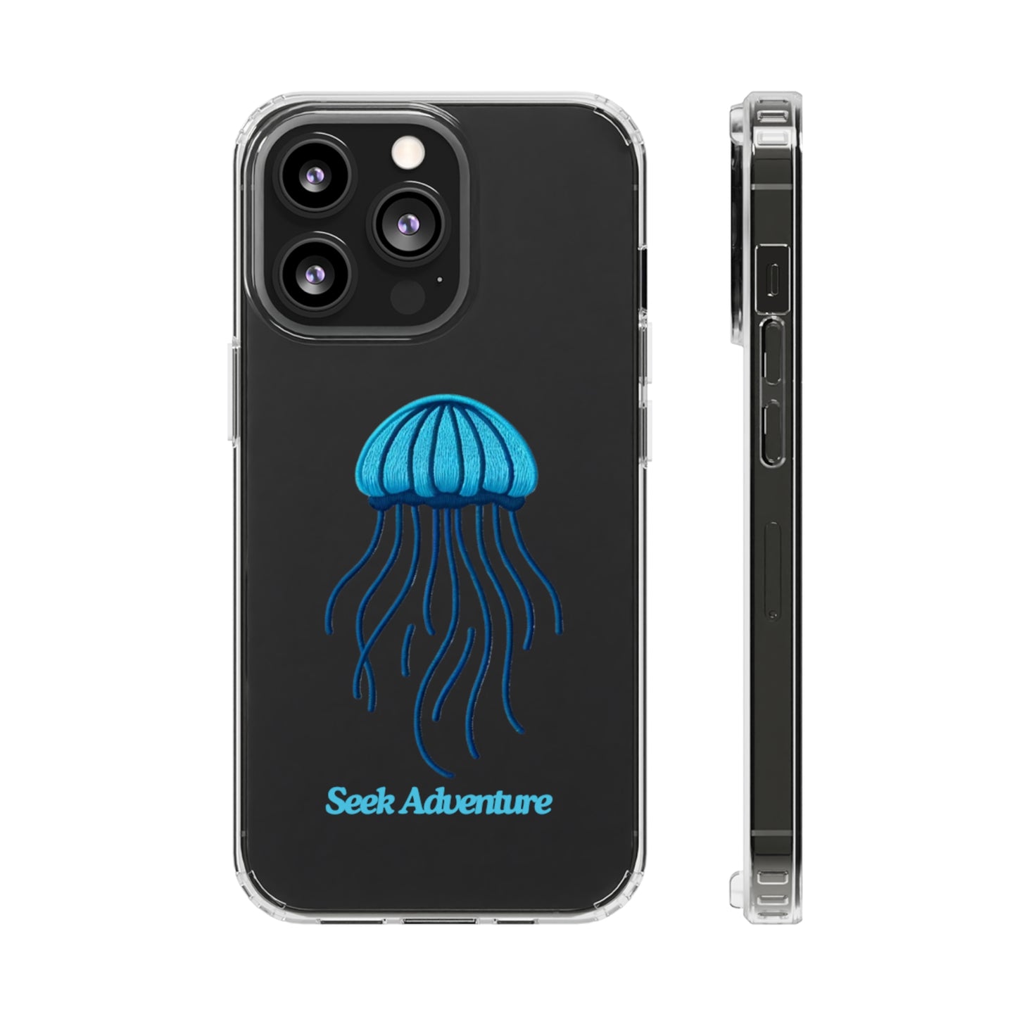 Blue Ocean Jellyfish - Clear Case - Phone Case by Seek Adventure | Seek Adventure'