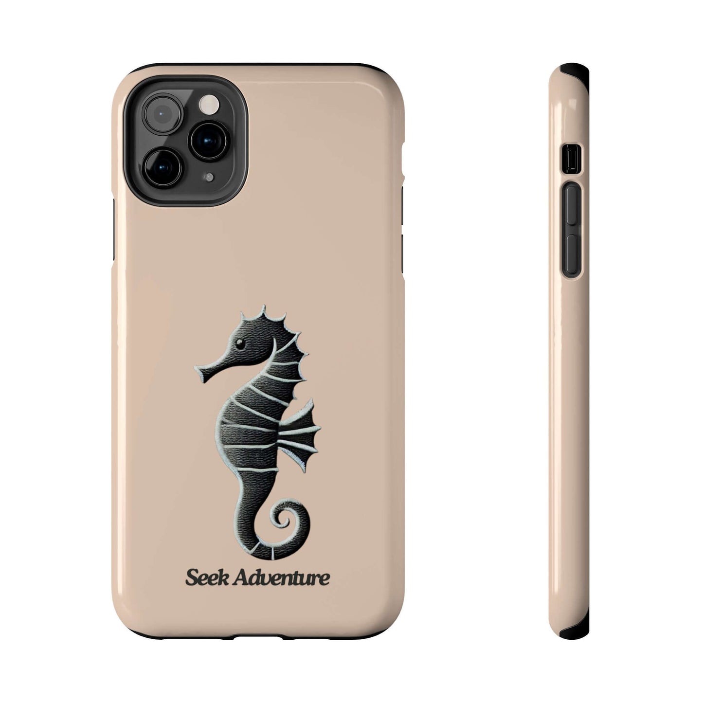 Black Seahorse - Tough Phone Case Printify