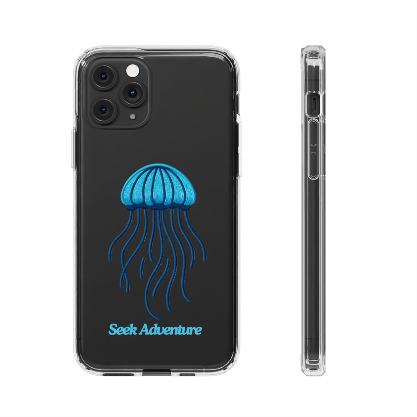Blue Ocean Jellyfish - Clear Case - Phone Case by Seek Adventure | Seek Adventure'