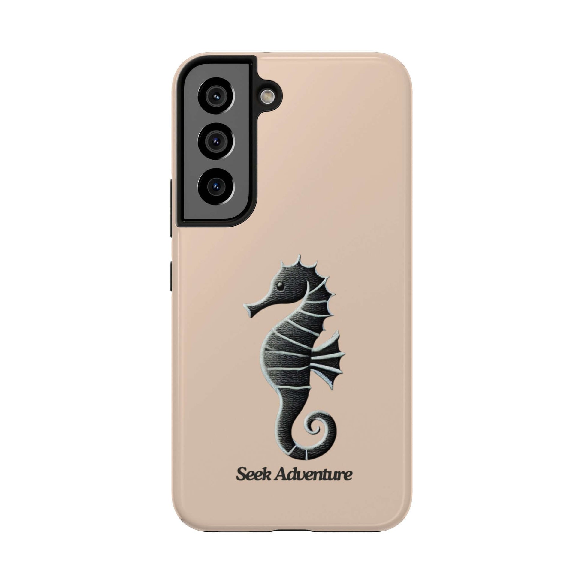 Black Seahorse - Tough Phone Case Printify