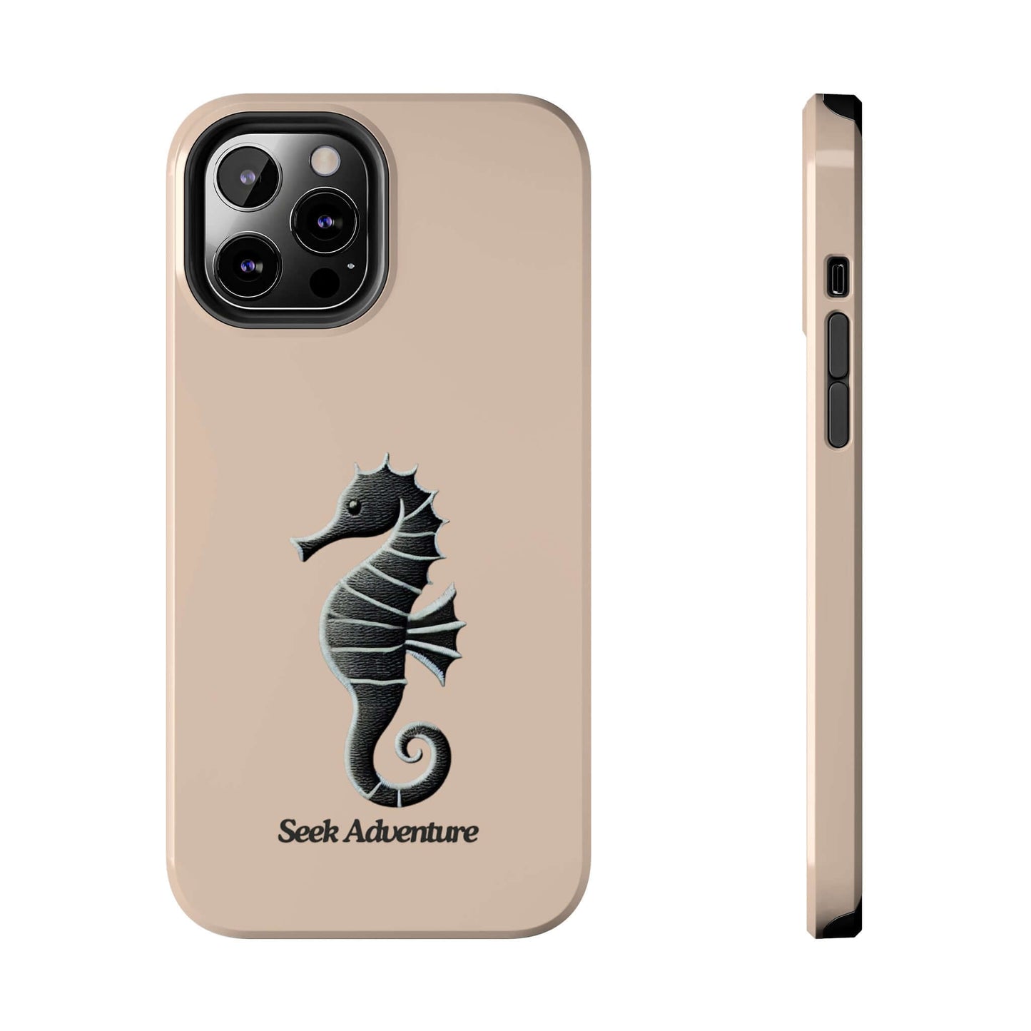 Black Seahorse - Tough Phone Case Printify