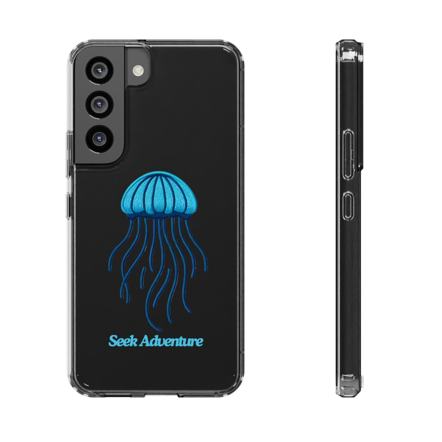 Blue Ocean Jellyfish - Clear Case - Phone Case by Seek Adventure | Seek Adventure'