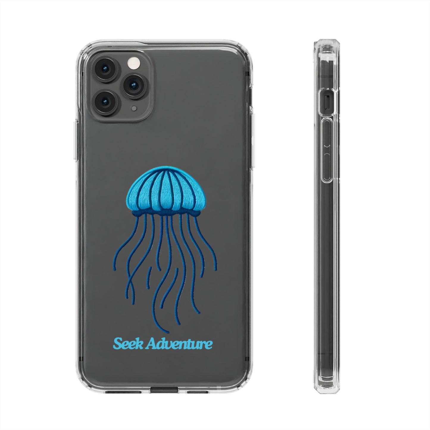 Blue Ocean Jellyfish - Clear Case - Phone Case by Seek Adventure | Seek Adventure'