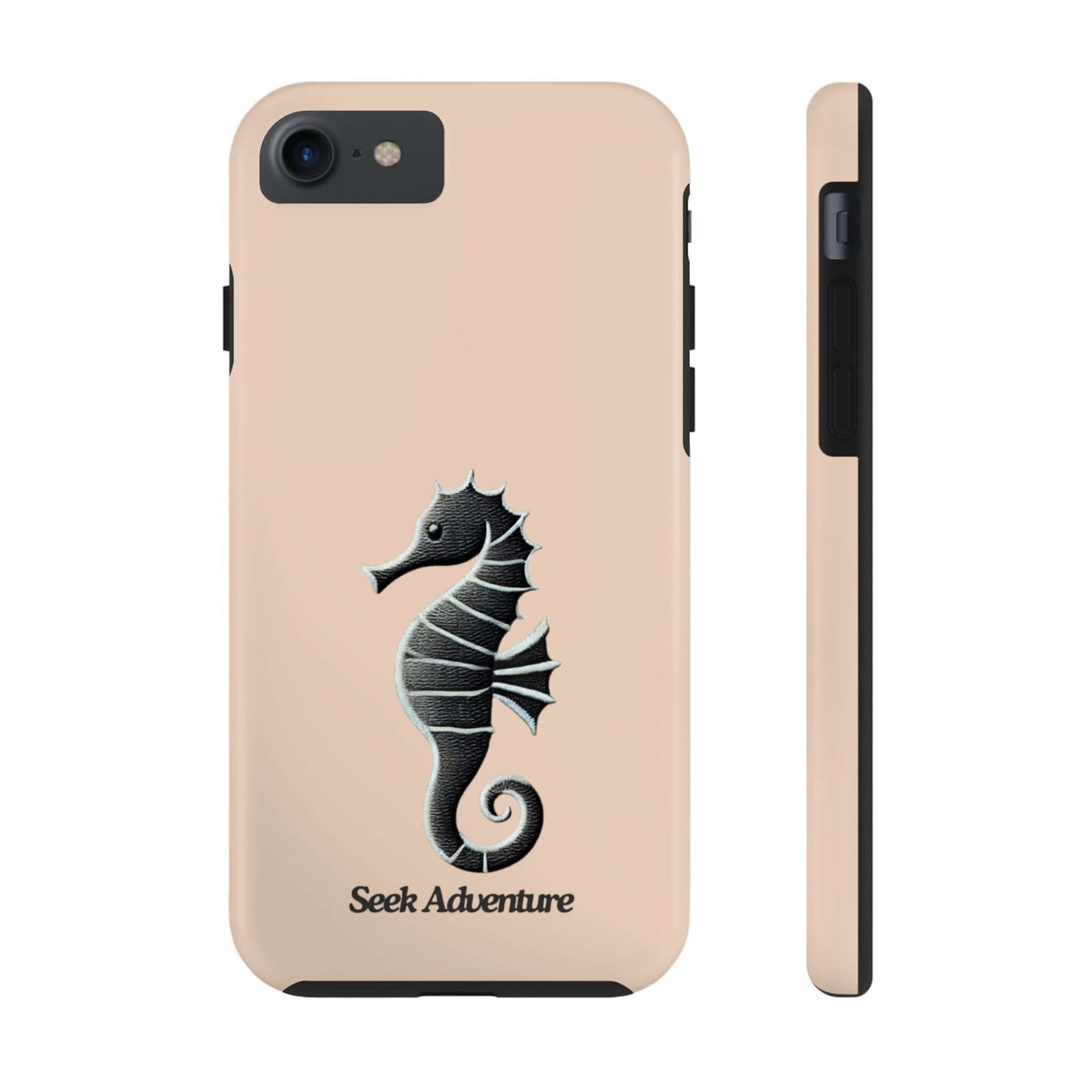 Black Seahorse - Tough Phone Case Printify