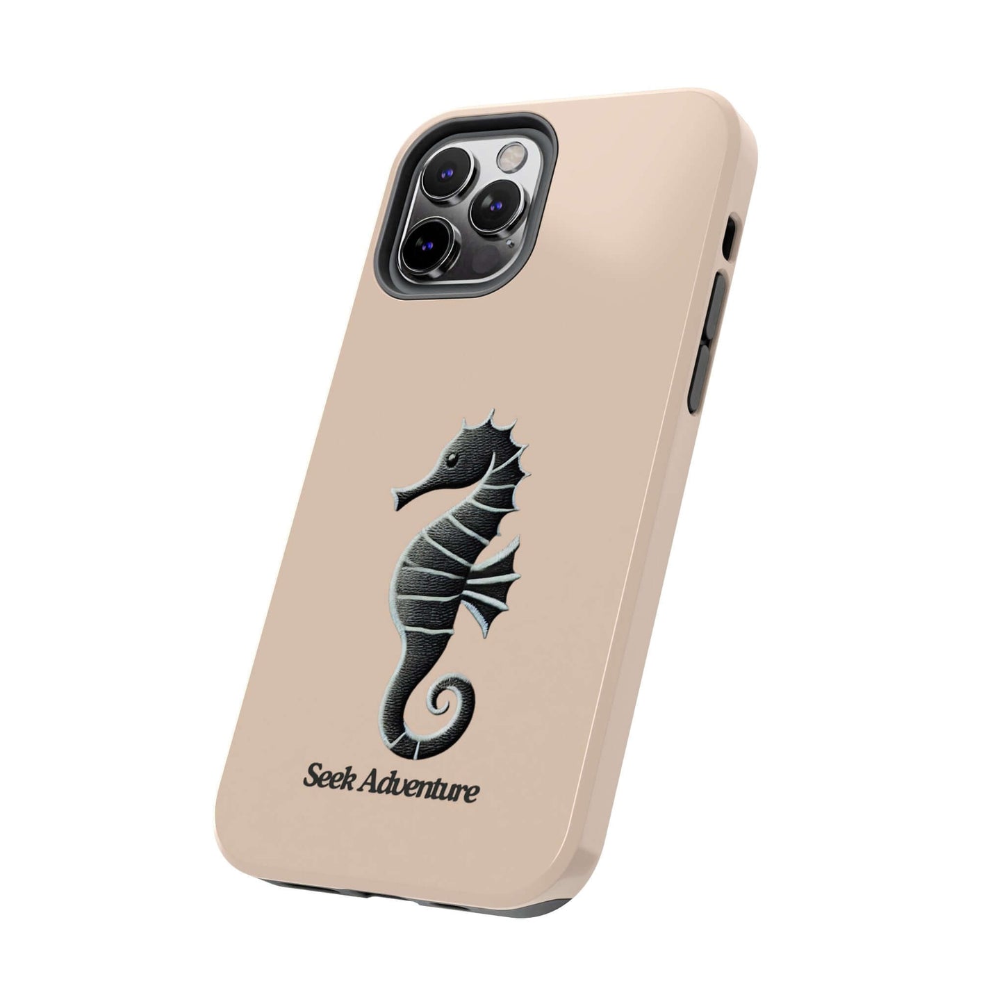 Black Seahorse - Tough Phone Case Printify