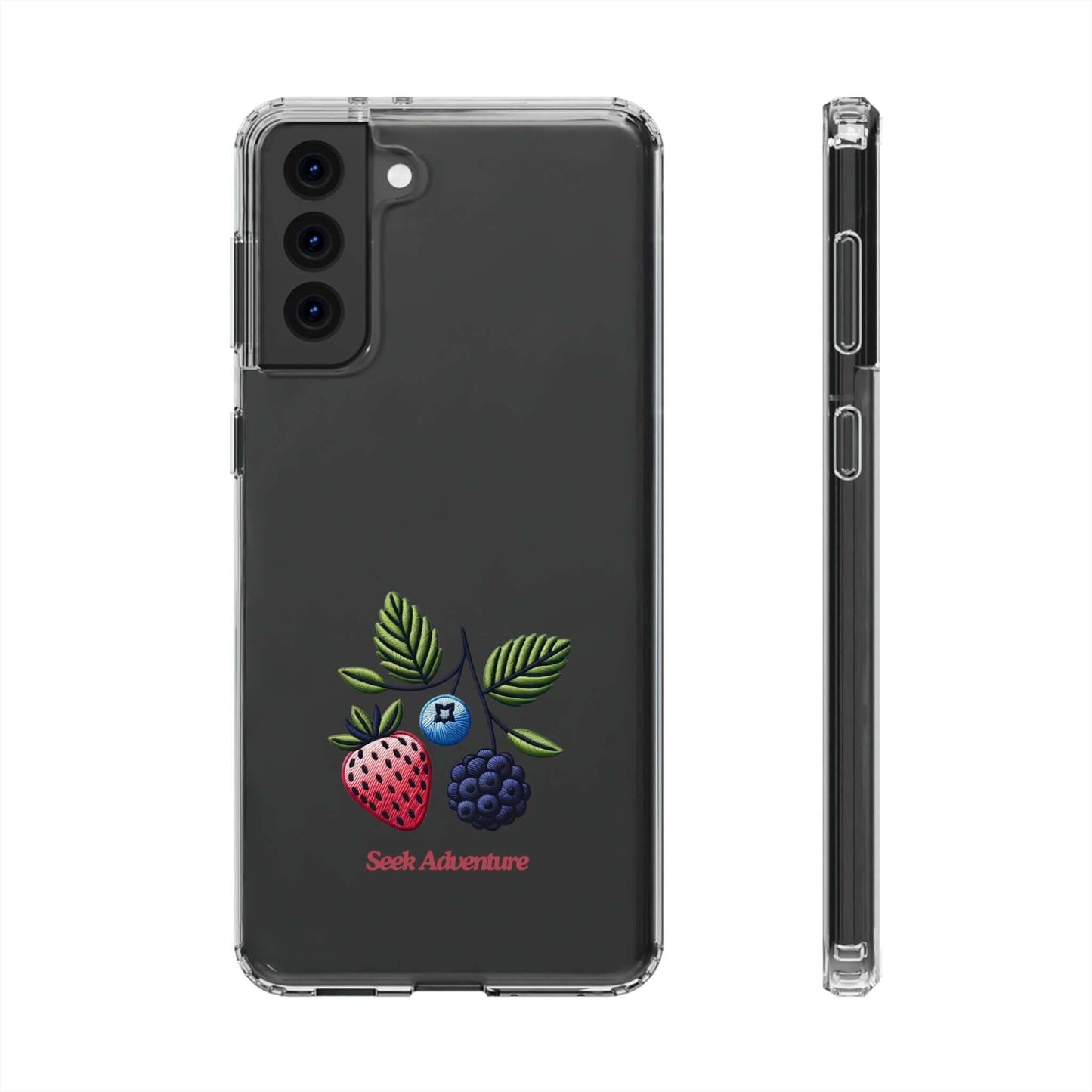 Strawberry, Blueberry, and Blackberry - Clear Case - Phone Case by Seek Adventure | Seek Adventure'