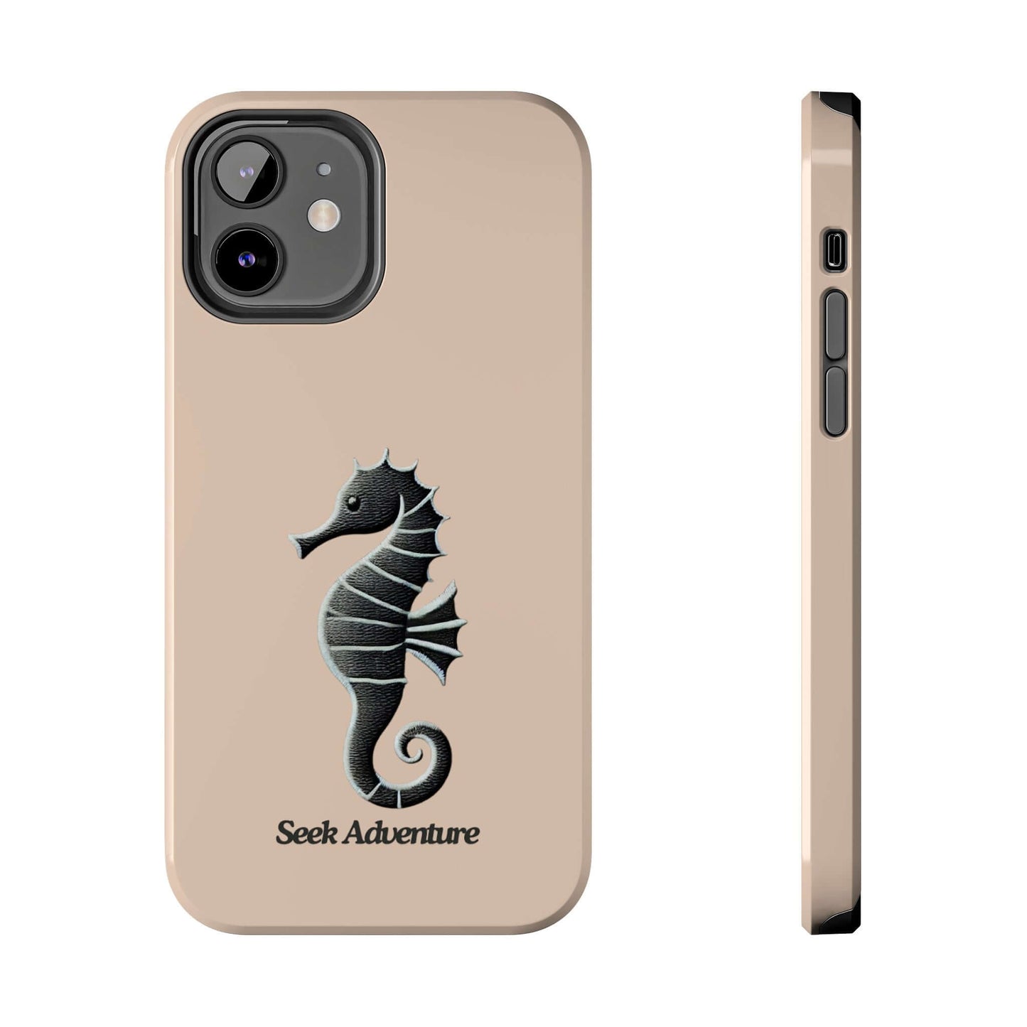 Black Seahorse - Tough Phone Case Printify