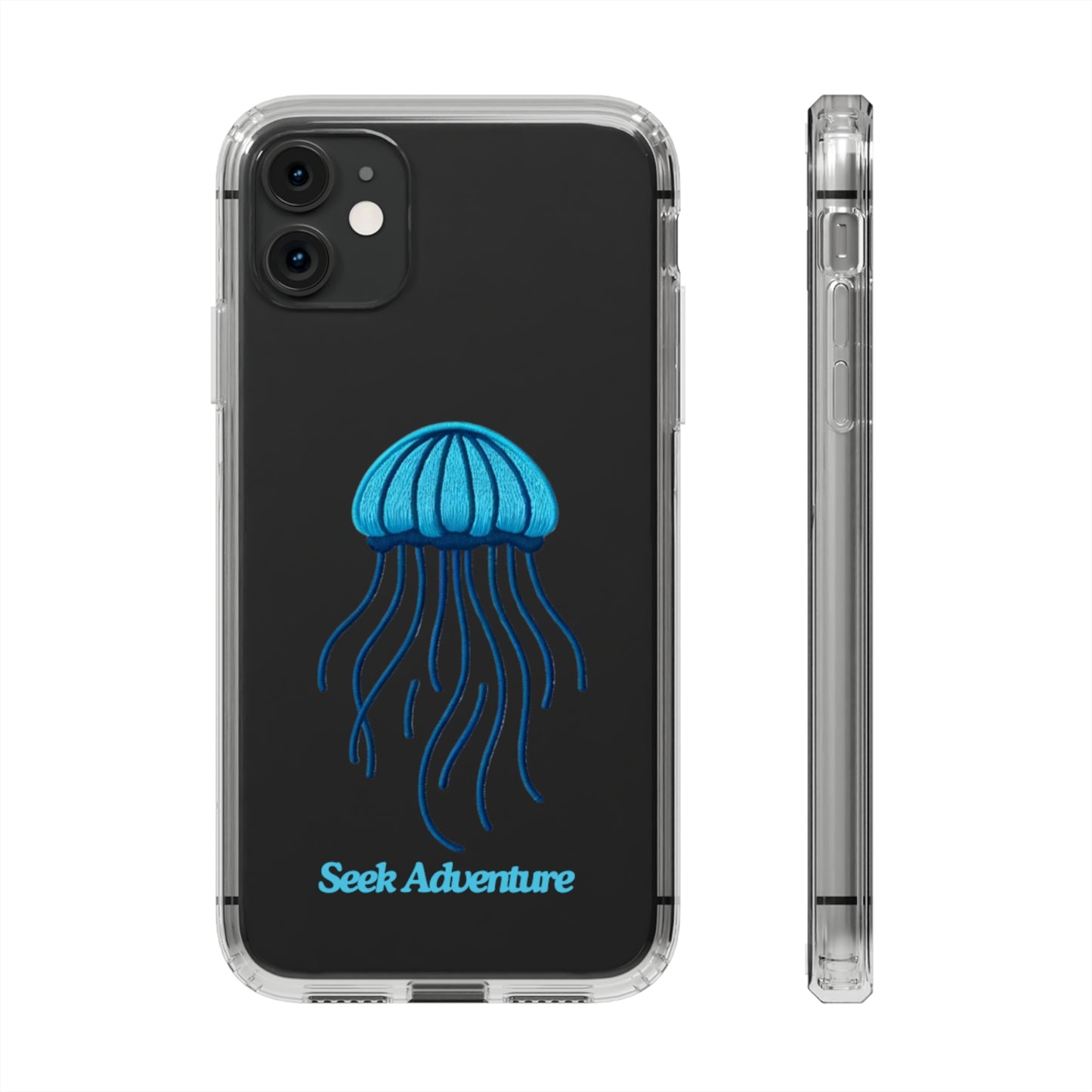 Blue Ocean Jellyfish - Clear Case - Phone Case by Seek Adventure | Seek Adventure'