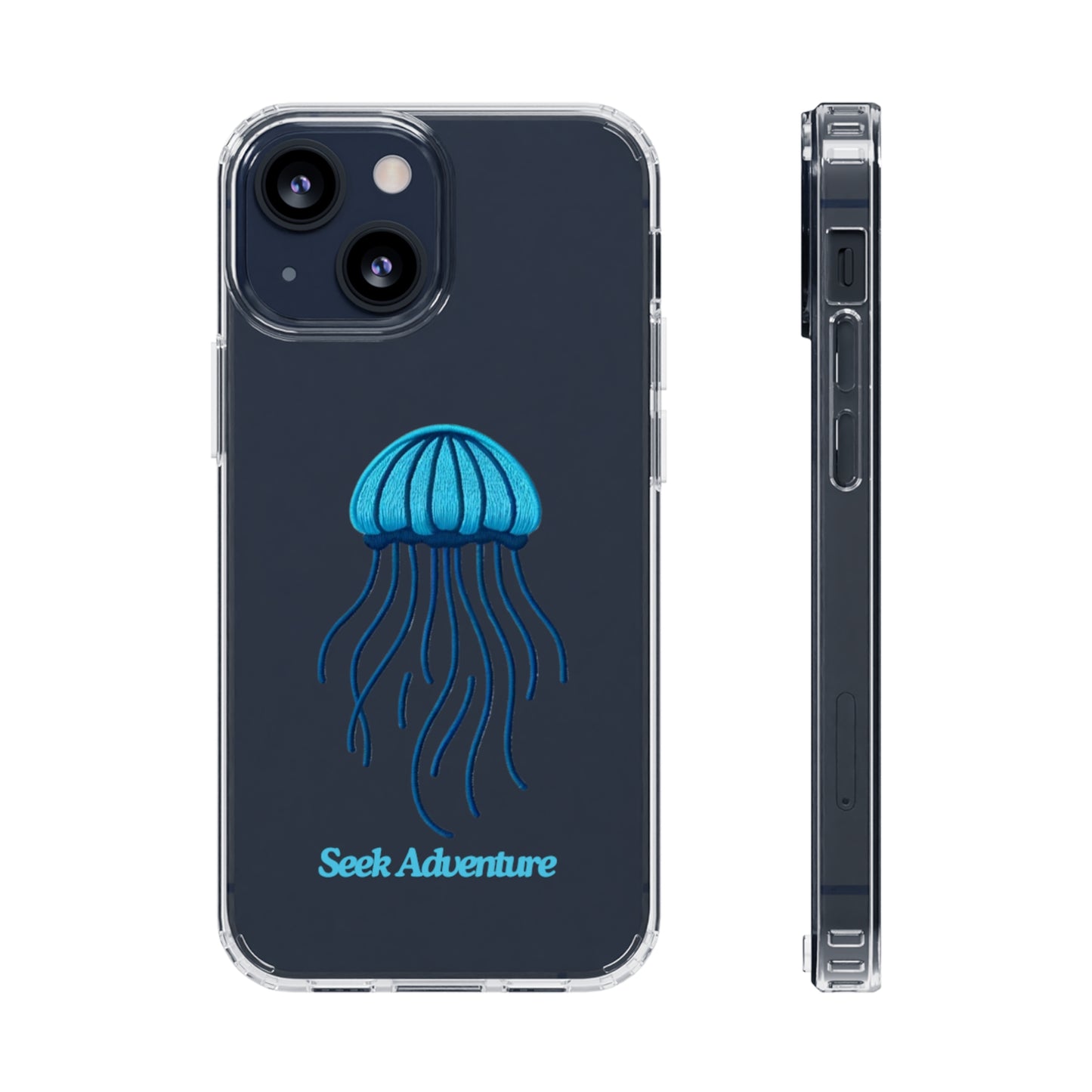 Blue Ocean Jellyfish - Clear Case - Phone Case by Seek Adventure | Seek Adventure'