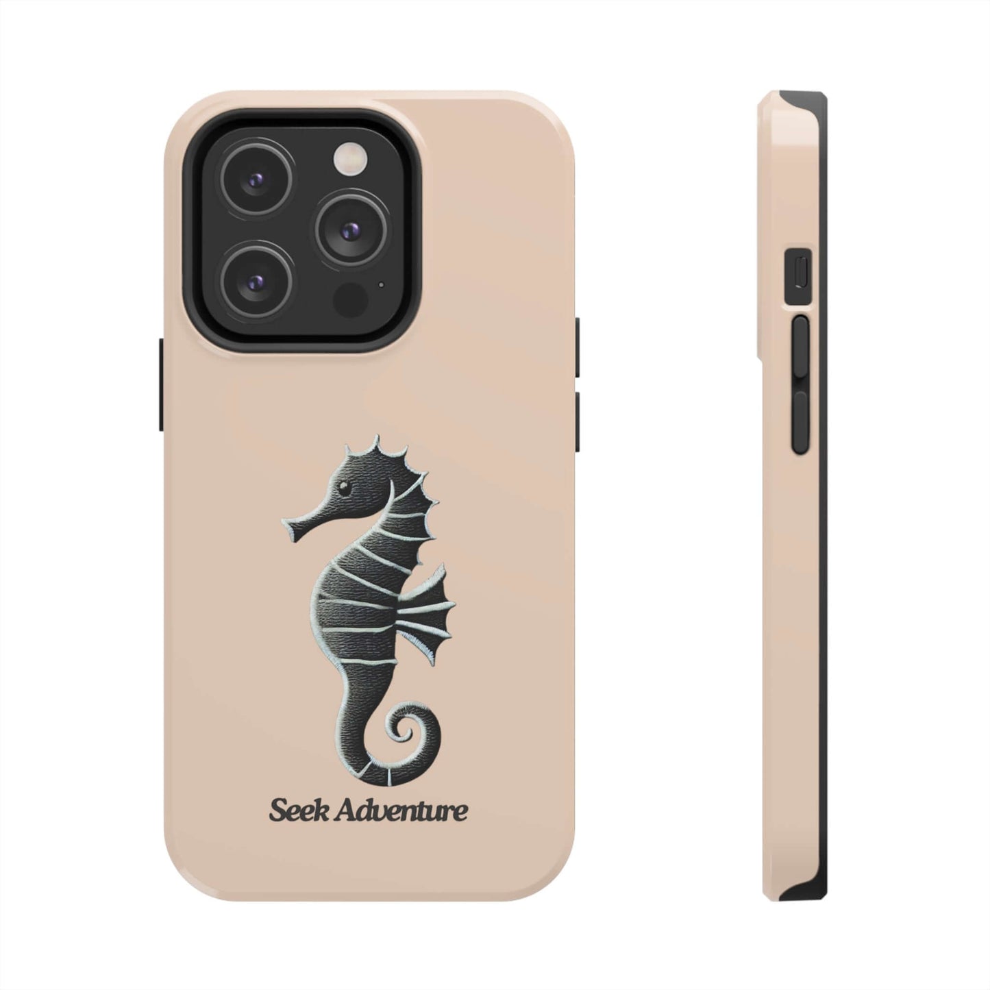 Black Seahorse - Tough Phone Case Printify