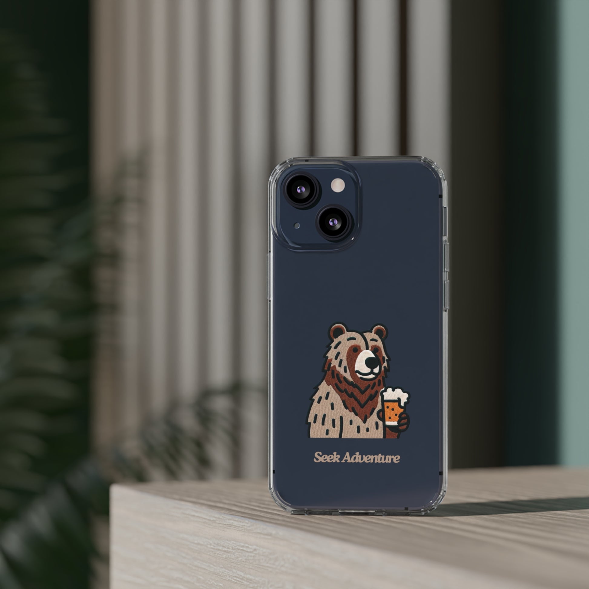 Brewery Bear - Clear Case - Phone Case by Seek Adventure | Seek Adventure'