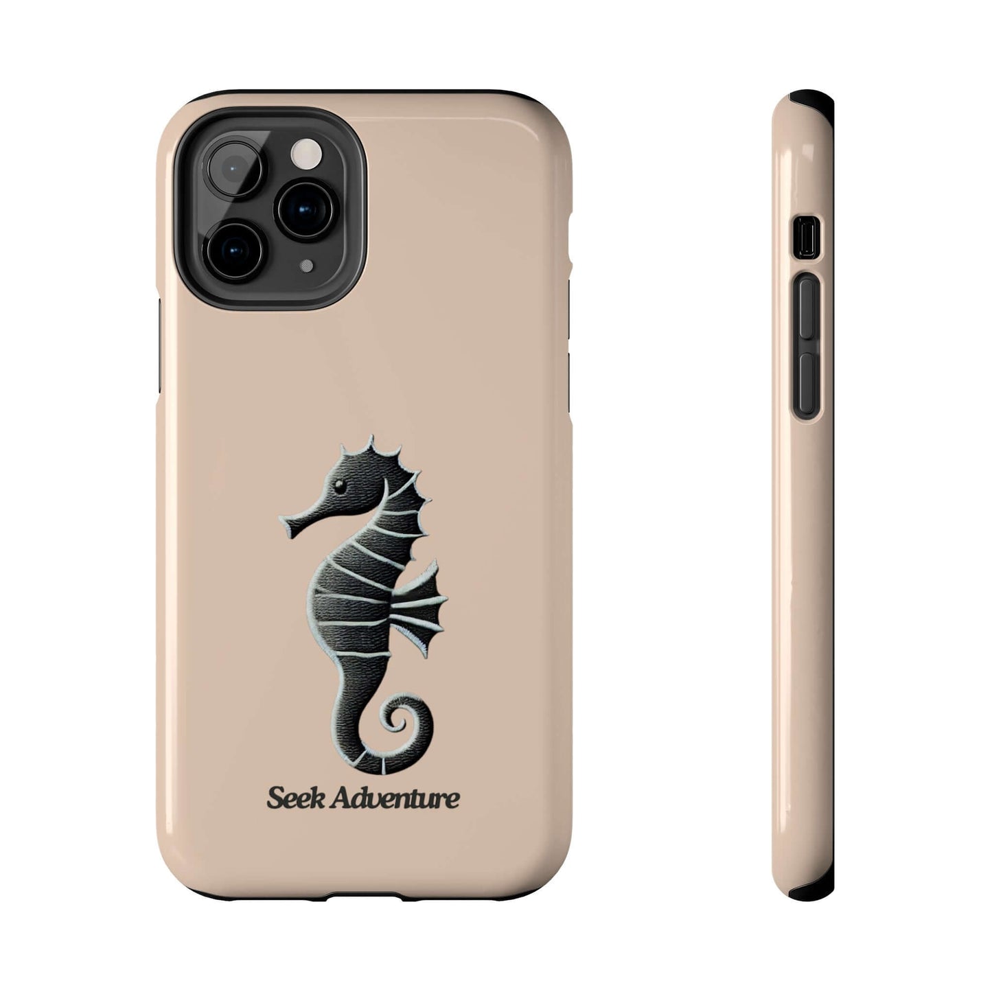 Black Seahorse - Tough Phone Case Printify