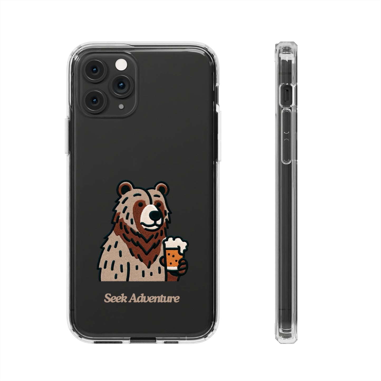 Brewery Bear - Clear Case - Phone Case by Seek Adventure | Seek Adventure'