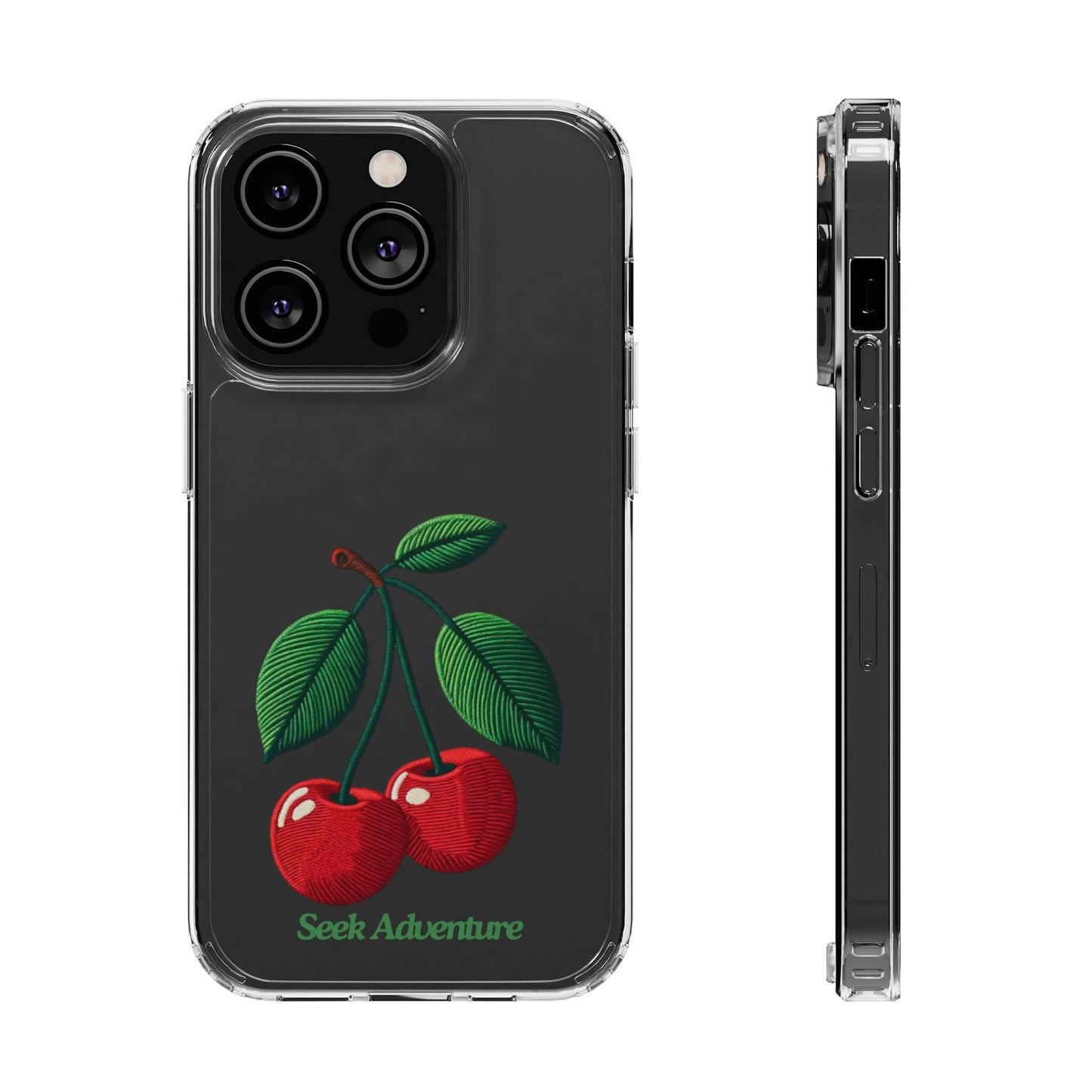 Two Cherries - Clear Case - Phone Case by Seek Adventure | Seek Adventure'