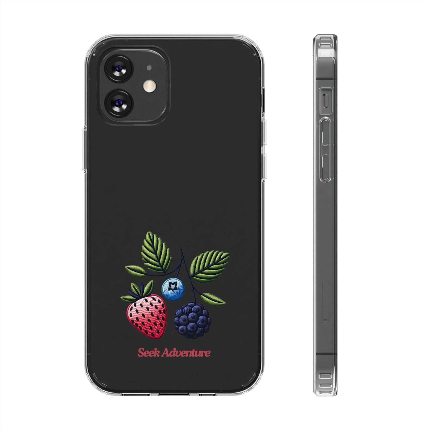 Strawberry, Blueberry, and Blackberry - Clear Case - Phone Case by Seek Adventure | Seek Adventure'