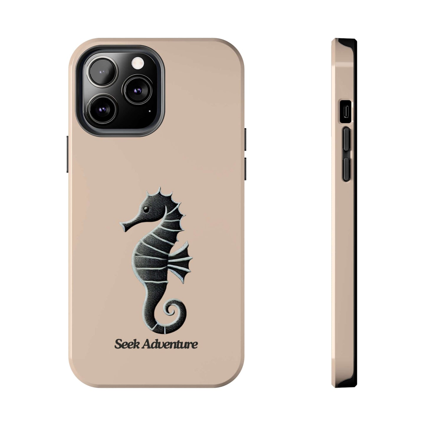 Black Seahorse - Tough Phone Case Printify